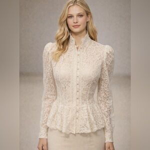 Vintage Gunne Sax Lace top Romantic Renaissance Bridal Collection